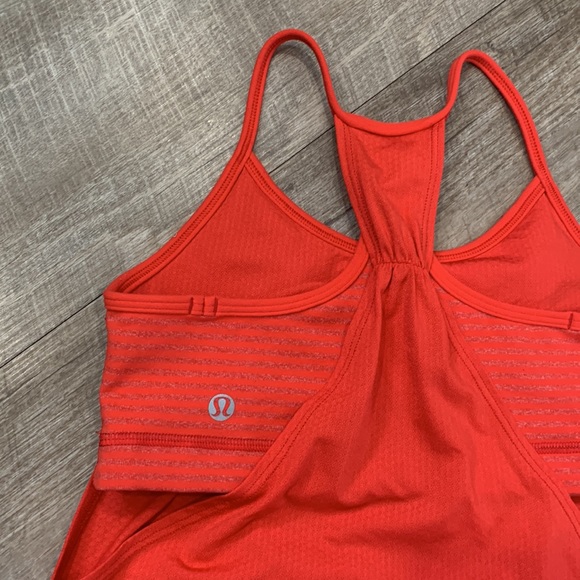 Lululemon No Limits Tank Red Stripe Size 4 - Picture 9 of 11